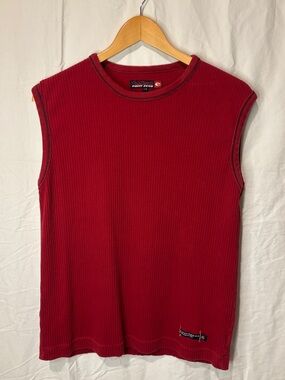 Y2K surfer Point Zero waffle knit tank top mint green